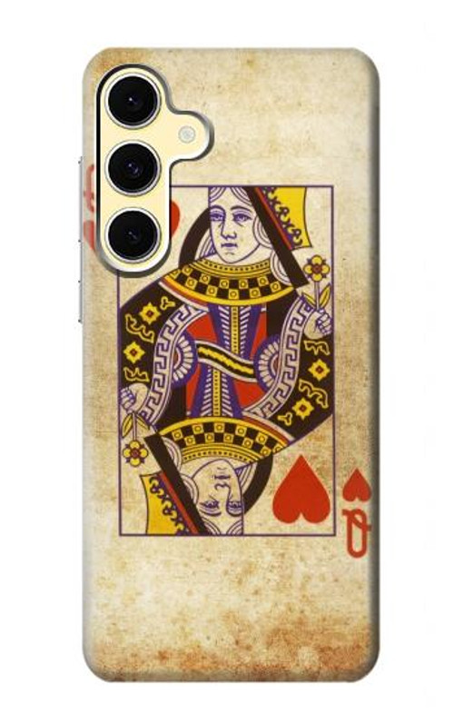 W2833 Poker Card Queen Hearts Case Cover Custodia e Flip Case per Samsung Galaxy S24 FE W2833 Poker Card Queen Hearts Case Cover Custodia e Flip Case per Samsung Galaxy S24 FE