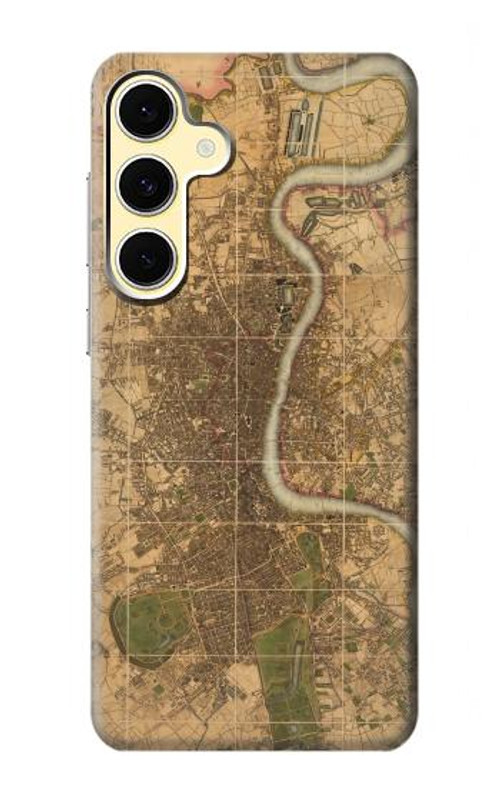 W3230 Vintage Map of London Case Cover Custodia e Flip Case per Samsung Galaxy S24 FE
