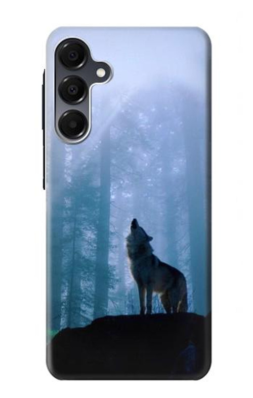W0935 Wolf Howling in Forest Case Cover Custodia e Flip Case per Samsung Galaxy A16 5G W0935 Wolf Howling in Forest Case Cover Custodia e Flip Case per Samsung Galaxy A16 5G