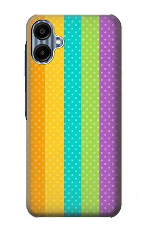 W3678 Colorful Rainbow Vertical Case Cover Custodia e Flip Case per Samsung Galaxy A06