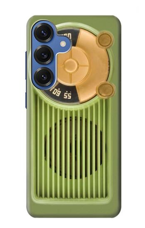 W2656 Vintage Bakelite Radio Green Case Cover Custodia e Flip Case per Samsung Galaxy S25