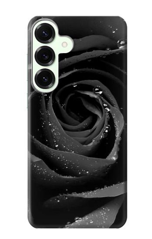 W1598 Black Rose Case Cover Custodia e Flip Case per Samsung Galaxy S25 Plus