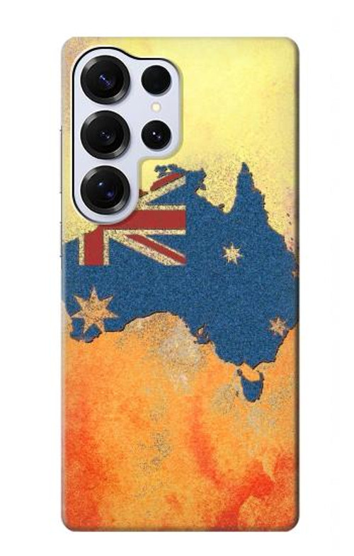 W2494 Australia Flag Map Rock Texture Case Cover Custodia e Flip Case per Samsung Galaxy S25 Ultra