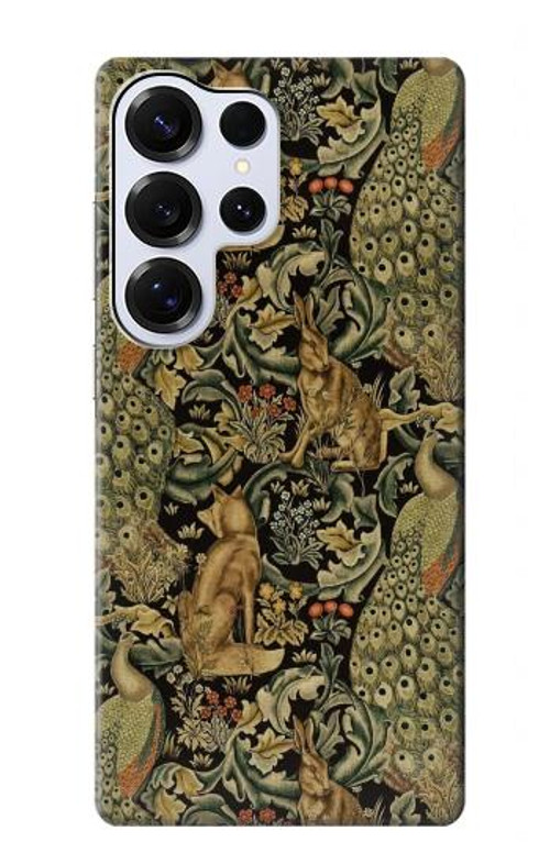 W3661 William Morris Forest Velvet Case Cover Custodia e Flip Case per Samsung Galaxy S25 Ultra