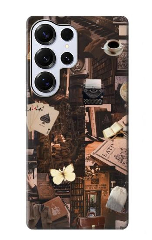 W3877 Dark Academia Case Cover Custodia e Flip Case per Samsung Galaxy S25 Ultra
