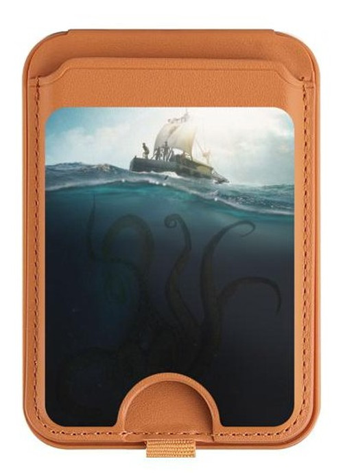 W3540 Giant Octopus Magnetic Card Holder Wallet Stand with MagSafe for iPhone 16 15 14 13 Pro Max