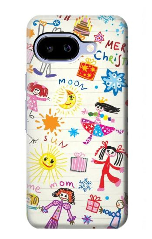 W3280 Kids Drawing Case Cover Custodia e Flip Case per Google Pixel 9a W3280 Kids Drawing Case Cover Custodia e Flip Case per Google Pixel 9a