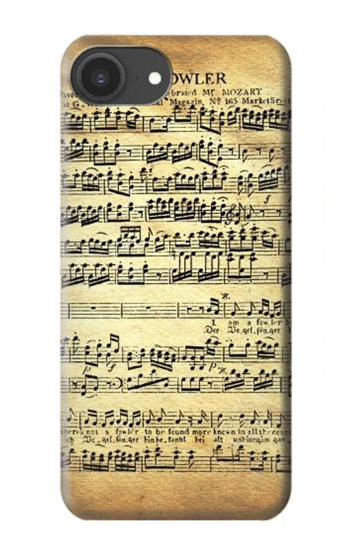 W2667 The Fowler Mozart Music Sheet Case Cover Custodia e Flip Case per iPhone 16e