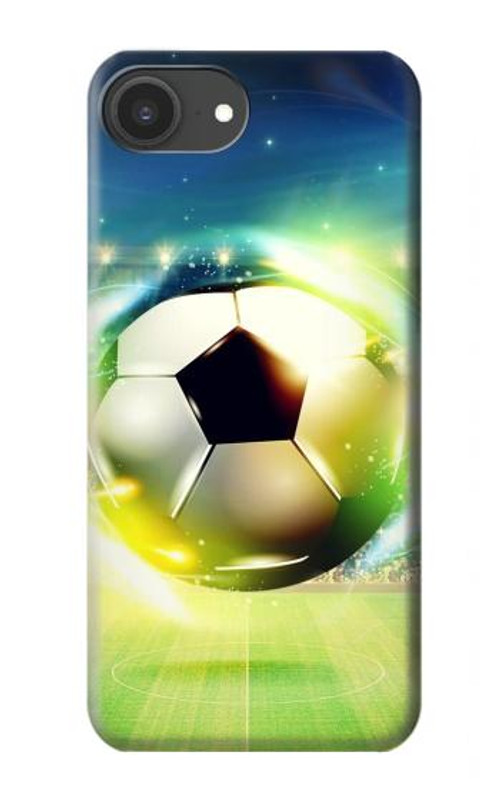 W3844 Glowing Football Soccer Ball Case Cover Custodia e Flip Case per iPhone 16e