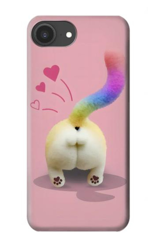 W3923 Cat Bottom Rainbow Tail Case Cover Custodia e Flip Case per iPhone 16e