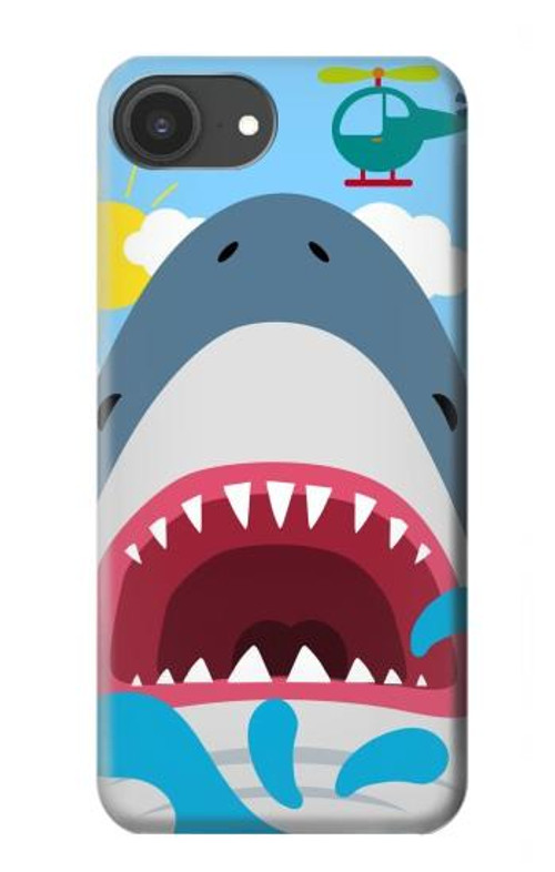 W3947 Shark Helicopter Cartoon Case Cover Custodia e Flip Case per iPhone 16e