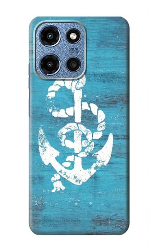 W3053 Marine Anchor Blue Case Cover Custodia e Flip Case per Motorola Moto G 5G (2025)