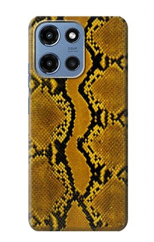W3365 Yellow Python Skin Graphic Print Case Cover Custodia e Flip Case per Motorola Moto G 5G (2025)