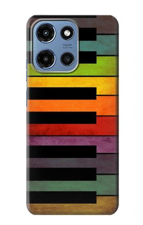 W3451 Colorful Piano Case Cover Custodia e Flip Case per Motorola Moto G 5G (2025)