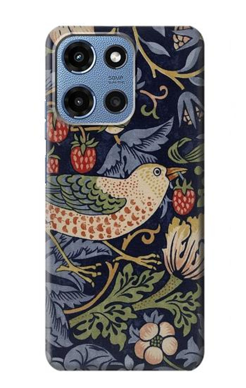 W3791 William Morris Strawberry Thief Fabric Case Cover Custodia e Flip Case per Motorola Moto G 5G (2025)