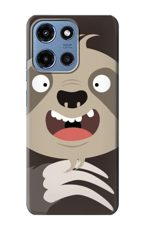 W3855 Sloth Face Cartoon Case Cover Custodia e Flip Case per Motorola Moto G 5G (2025)
