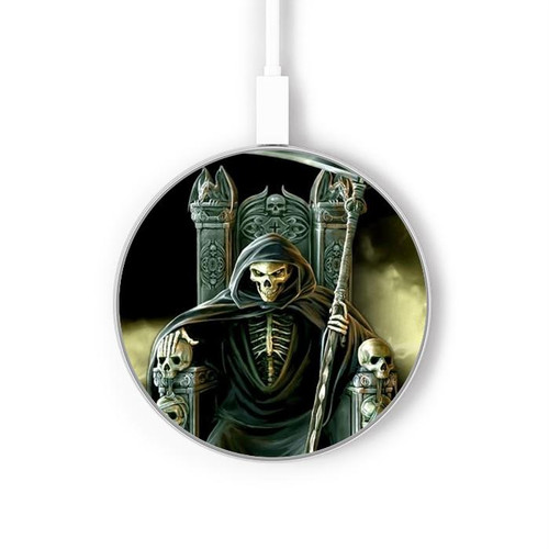 W1024 Grim Reaper Skeleton King Caricabatterie wireless da 15W, tipo C, per iPhone e Android, con luce LED W1024 Grim Reaper Skeleton King Caricabatterie wireless da 15W, tipo C, per iPhone e Android, con luce LED