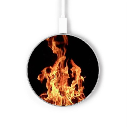 W3379 Fire Frame Caricabatterie wireless da 15W, tipo C, per iPhone e Android, con luce LED