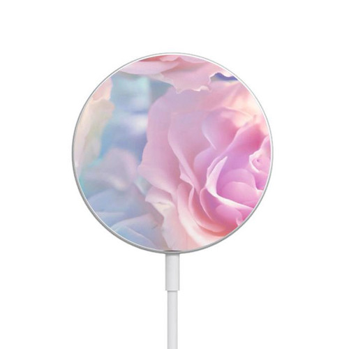 W3050 Vintage Pastel Flowers Caricabatterie wireless magnetico con MagSafe 15W per iPhone 16 15 14 13 12