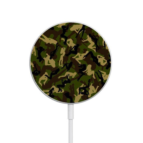 W3356 Sexy Girls Camo Camouflage Caricabatterie wireless magnetico con MagSafe 15W per iPhone 16 15 14 13 12