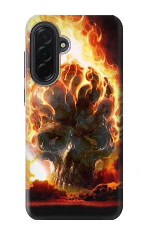 W0863 Hell Fire Skull Case Cover Custodia e Flip Case per Samsung Galaxy A36