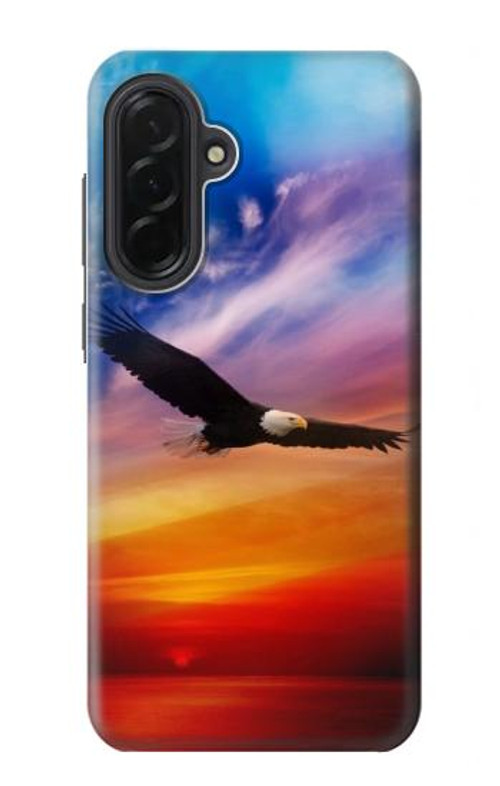 W3841 Bald Eagle Flying Colorful Sky Case Cover Custodia e Flip Case per Samsung Galaxy A36