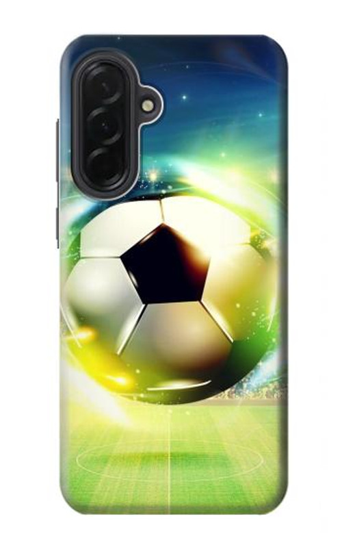 W3844 Glowing Football Soccer Ball Case Cover Custodia e Flip Case per Samsung Galaxy A36