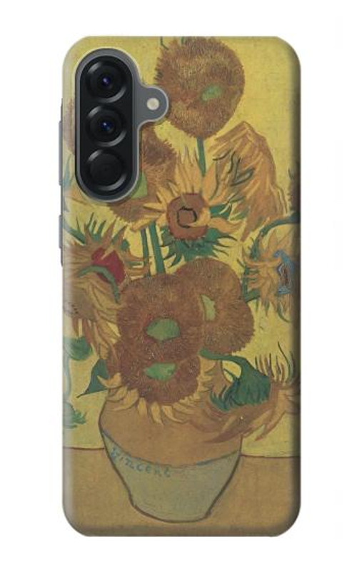 W0214 Van Gogh Vase Fifteen Sunflowers Case Cover Custodia e Flip Case per Samsung Galaxy A56