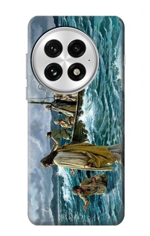 W1722 Jesus Walk on The Sea Case Cover Custodia e Flip Case per OnePlus 13