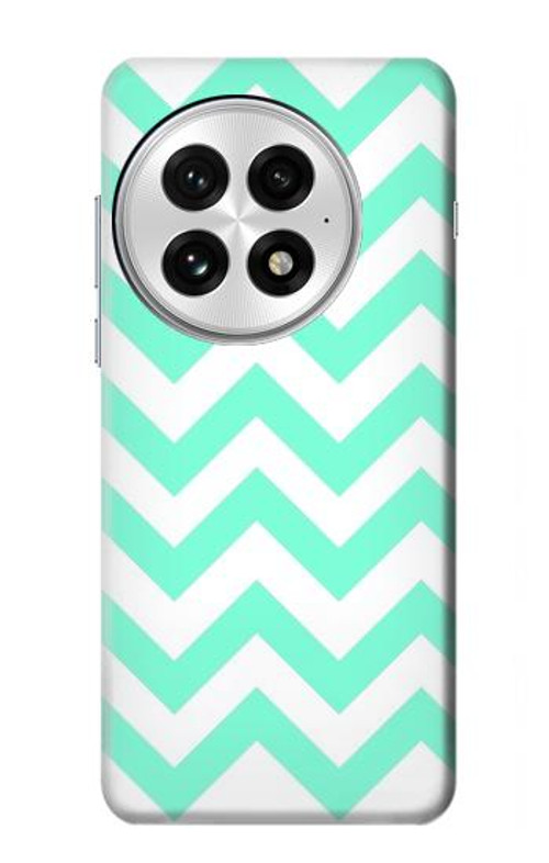 W1723 Mint Chevron Zigzag Case Cover Custodia e Flip Case per OnePlus 13