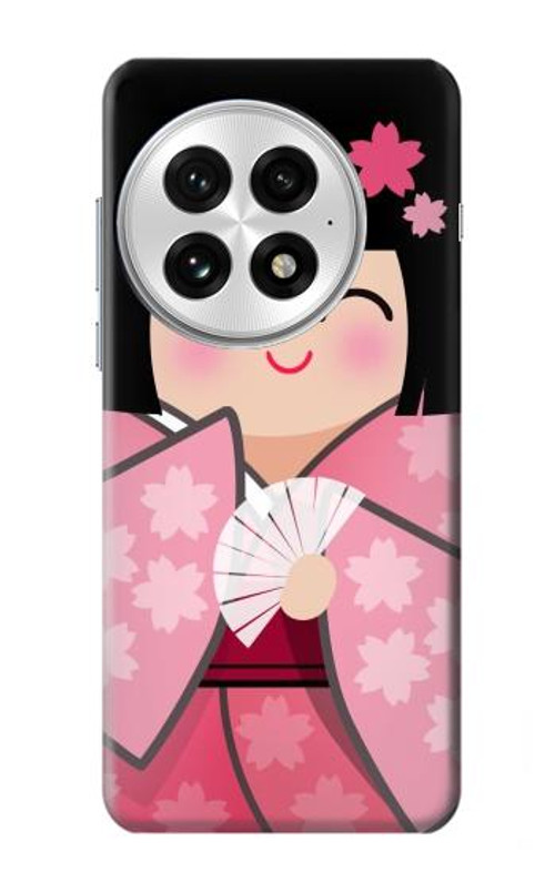 W3042 Japan Girl Hina Doll Kimono Sakura Case Cover Custodia e Flip Case per OnePlus 13 W3042 Japan Girl Hina Doll Kimono Sakura Case Cover Custodia e Flip Case per OnePlus 13