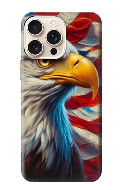 W3967 Bald Eagle American Flag Case Cover Custodia e Flip Case per iPhone 16 pro