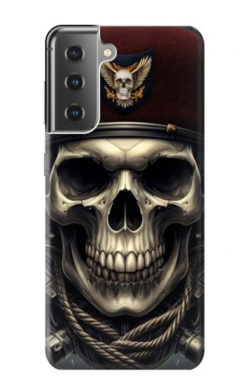 W4014 Skull Soldier Army Case Cover Custodia e Flip Case per Samsung Galaxy S21 Plus 5G, Galaxy S21+ 5G