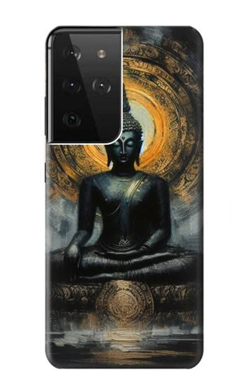 W3968 Black Buddha Case Cover Custodia e Flip Case per Samsung Galaxy S21 Ultra 5G