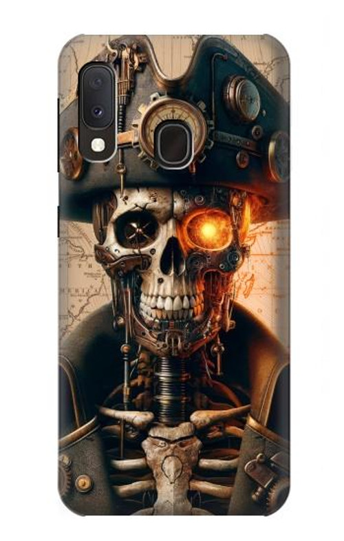 W4018 Steampunk Pirate Skull Case Cover Custodia e Flip Case per Samsung Galaxy A20e