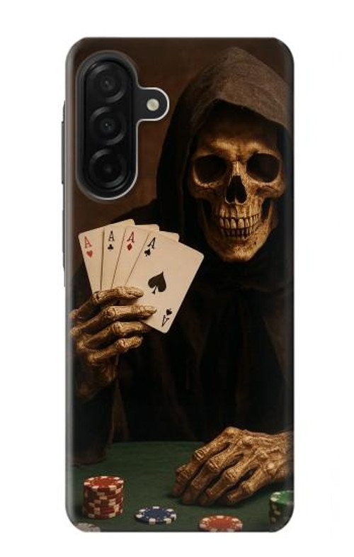 W3994 Grim Reaper Poker Win Case Cover Custodia e Flip Case per Samsung Galaxy A26