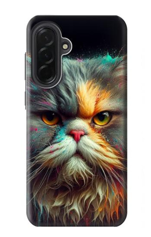 W3971 Cat Painted Color Case Cover Custodia e Flip Case per Samsung Galaxy A36