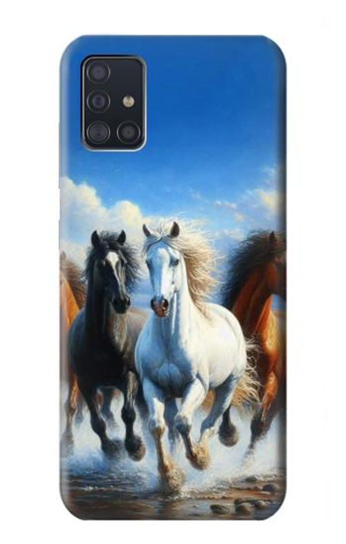 W3996 Horse Running Case Cover Custodia e Flip Case per Samsung Galaxy A51 W3996 Horse Running Case Cover Custodia e Flip Case per Samsung Galaxy A51