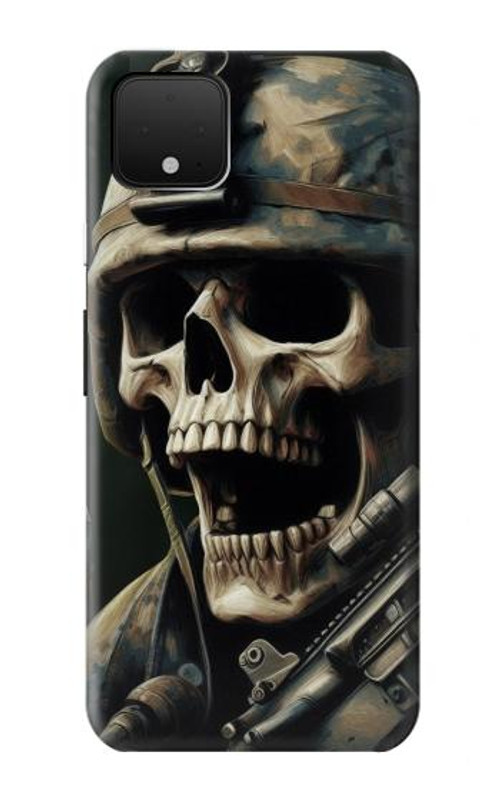 W4017 Skull Soldier Case Cover Custodia e Flip Case per Google Pixel 4