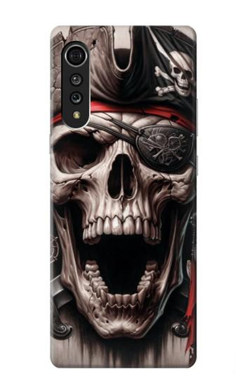 W4009 Pirate Skull Case Cover Custodia e Flip Case per LG Velvet