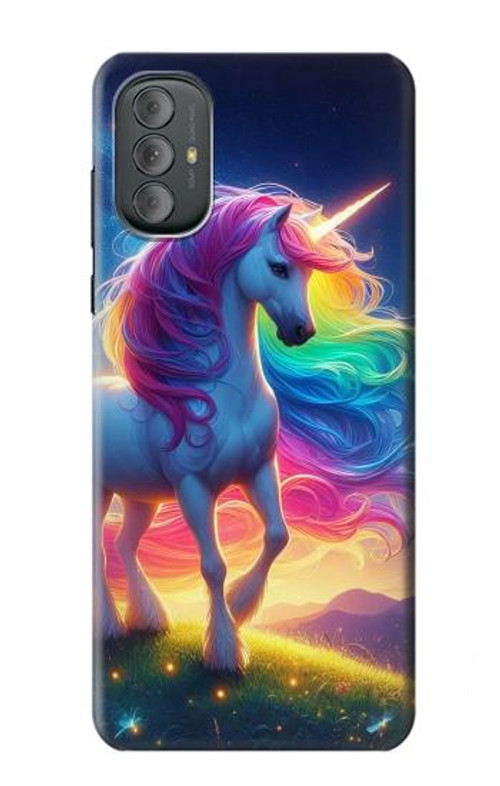 W3977 Colorful Unicorn Case Cover Custodia e Flip Case per Motorola Moto G Power 2022, G Play 2023