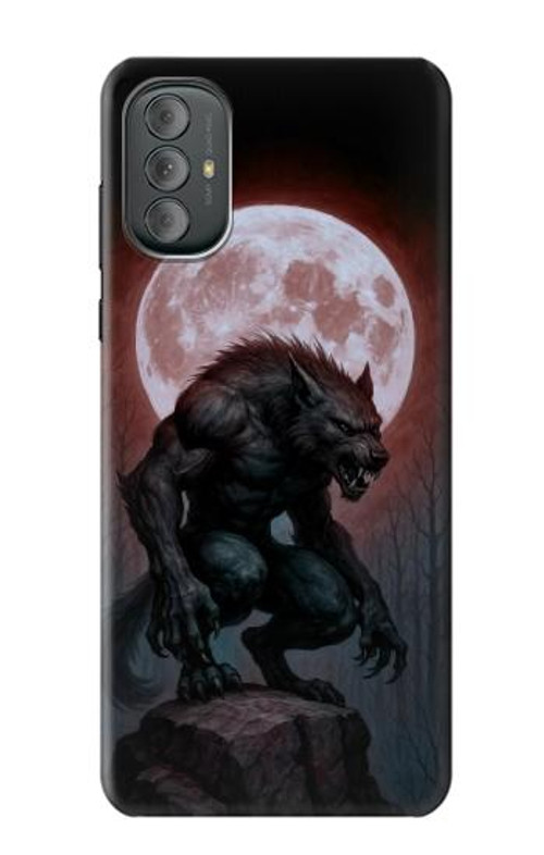 W4024 Werewolf Blood Moon Case Cover Custodia e Flip Case per Motorola Moto G Power 2022, G Play 2023