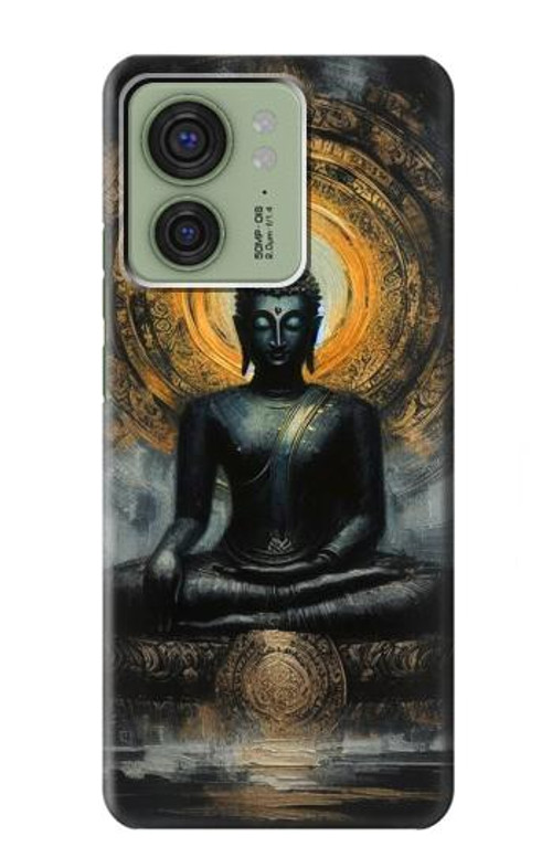 W3968 Black Buddha Case Cover Custodia e Flip Case per Motorola Edge (2023), Edge 40