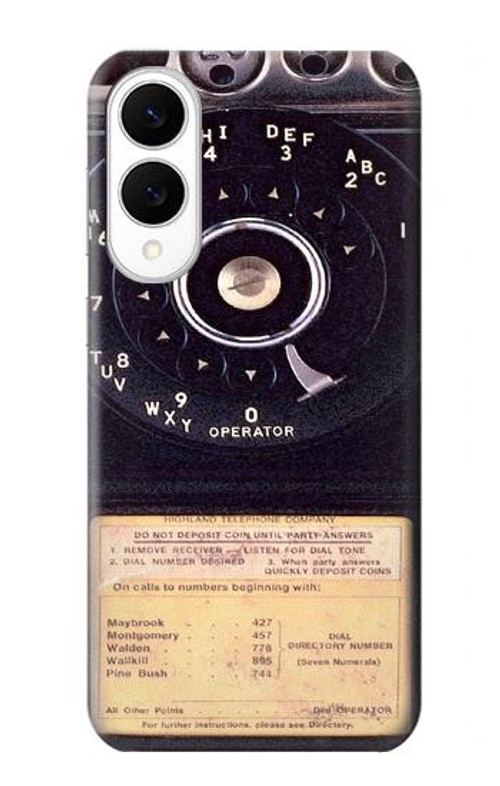 W0086 Payphone Vintage Case Cover Custodia e Flip Case per Samsung Galaxy S25 Edge
