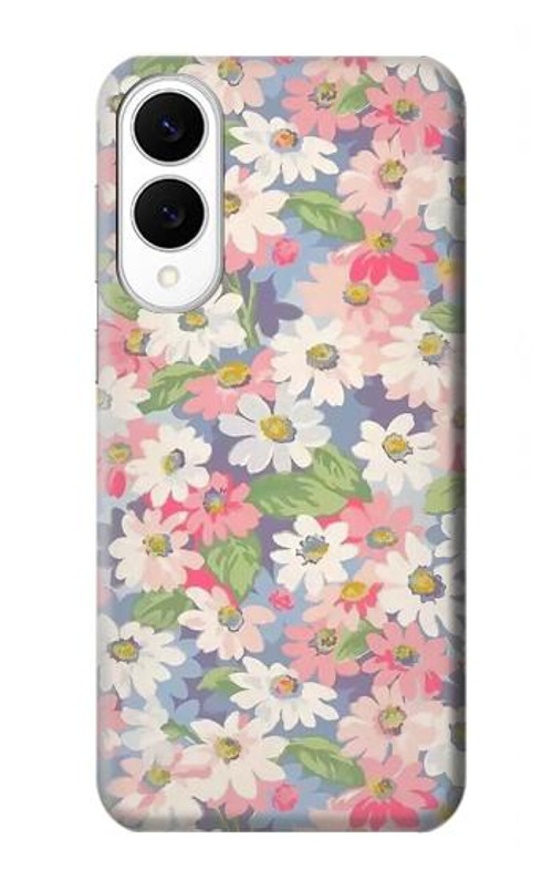 W3688 Floral Flower Art Pattern Case Cover Custodia e Flip Case per Samsung Galaxy S25 Edge