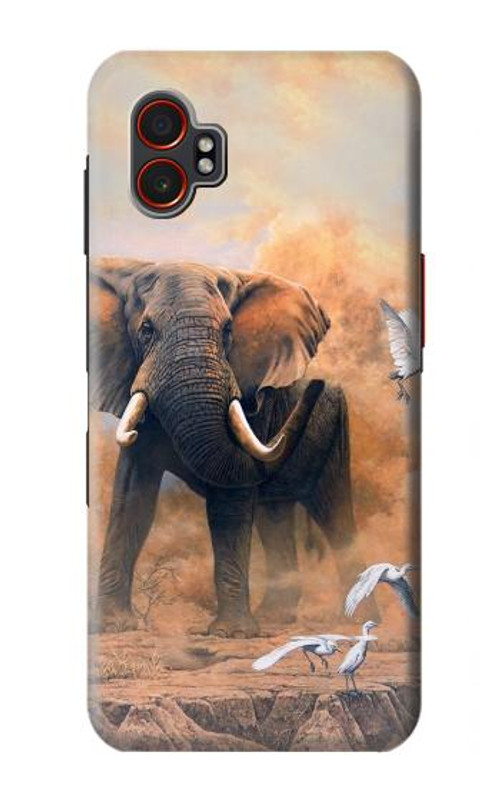 W1292 Dusty Elephant Egrets Case Cover Custodia e Flip Case per Samsung Galaxy XCover7 Pro
