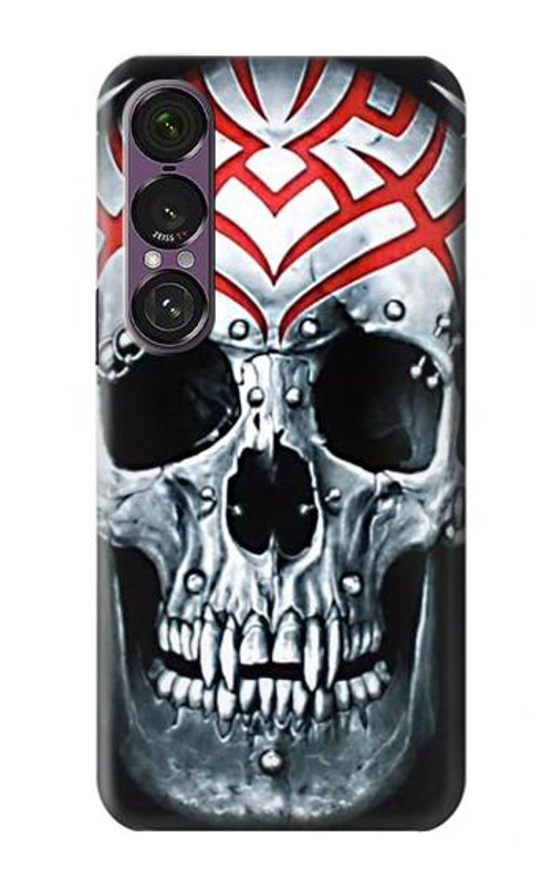 W0223 Vampire Skull Tattoo Case Cover Custodia e Flip Case per Sony Xperia 1 VII