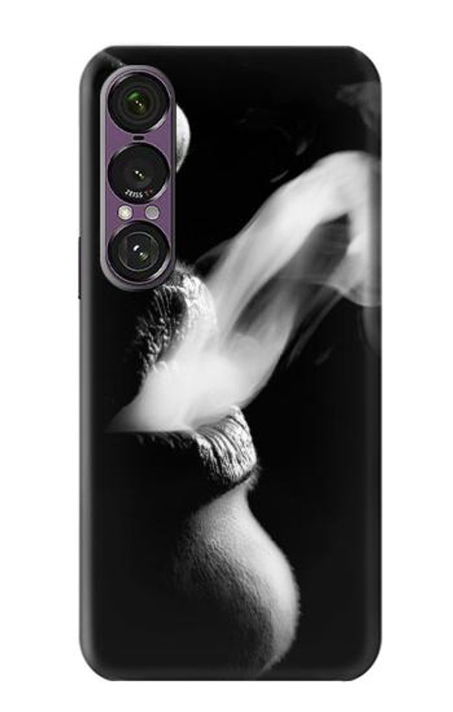 W0917 Sexy Lip Girl Smoking Case Cover Custodia e Flip Case per Sony Xperia 1 VII