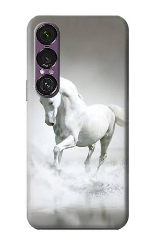 W0932 White Horse Case Cover Custodia e Flip Case per Sony Xperia 1 VII