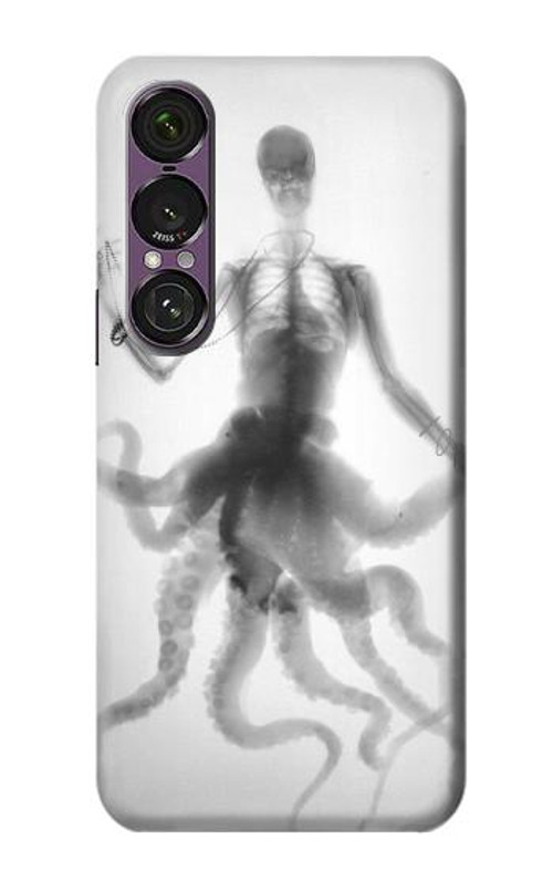 W1432 Skull Octopus X-ray Case Cover Custodia e Flip Case per Sony Xperia 1 VII